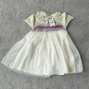First impressions Fair Isle Golden Dress